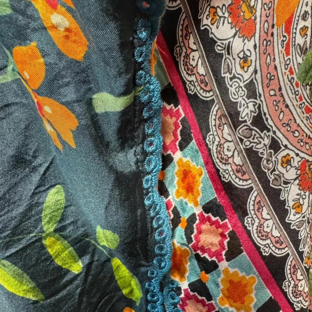 Johnny Was 100% Silk Magdalene Poncho - Size XL - Picture 15 of 16